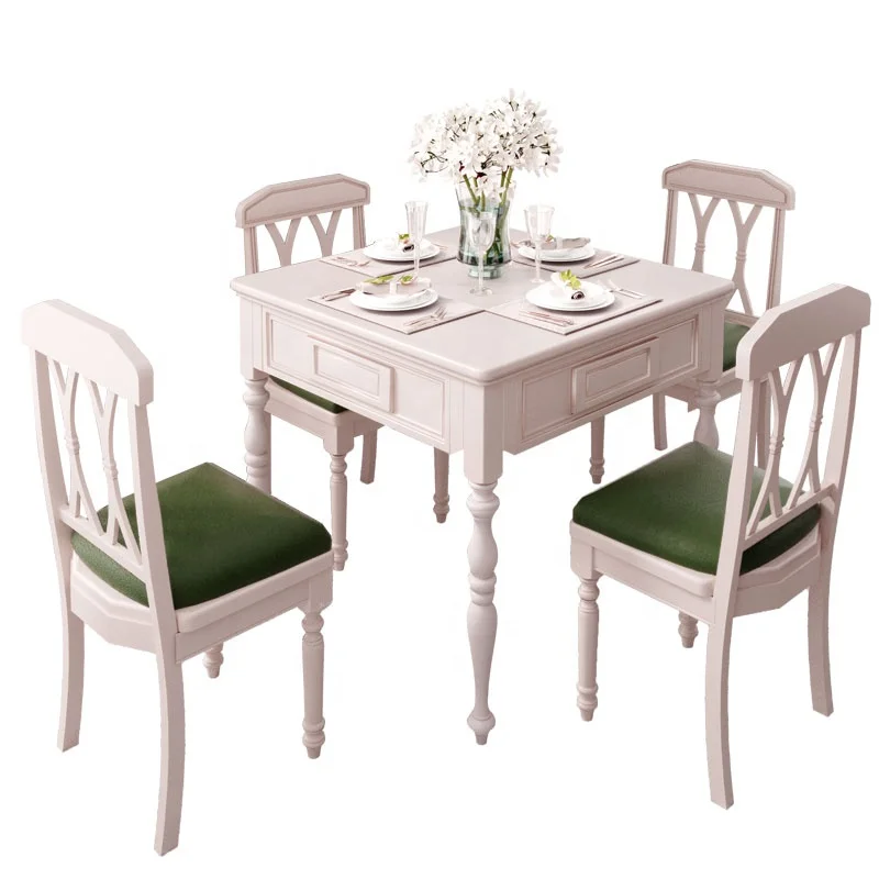 Detachable Mahjong Gambling Table Modern Design Multifunction Solid Wood Dining Hall Furniture Dinner Desk