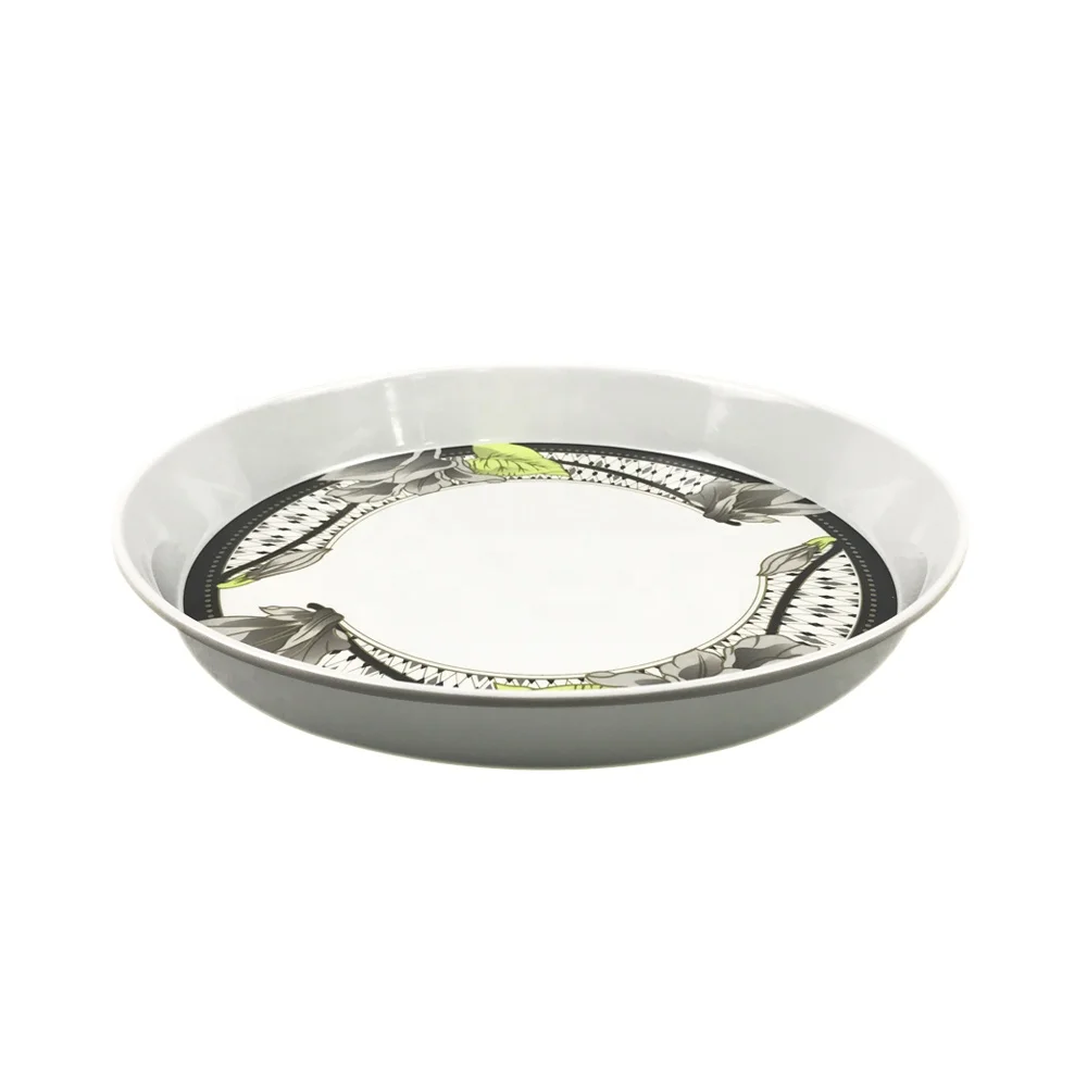 35 cm plastic melamine food round serving tray