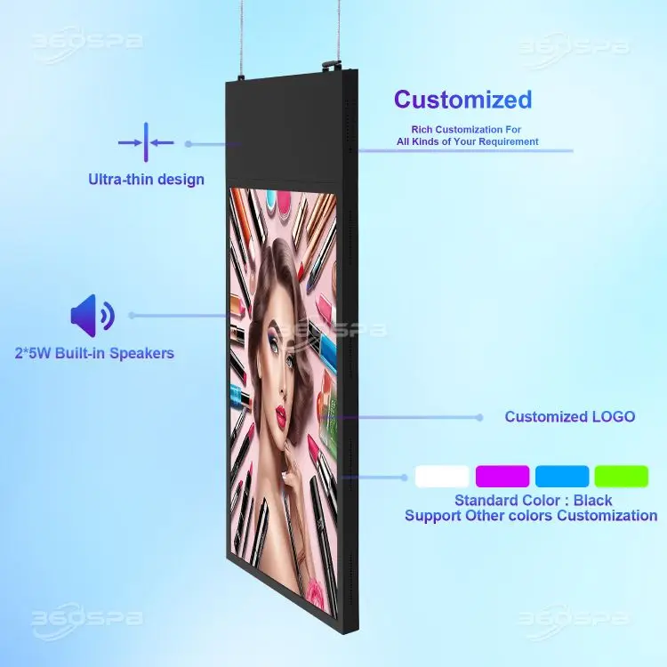 360SPB IWD43A Double-Sided 4k LCD window digital signage panel for retail store