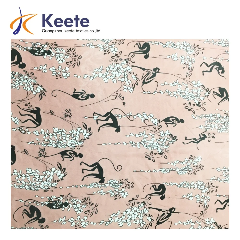 China Most fashionable 105gsm chiffon  polyester printing fabric  makeable clothing