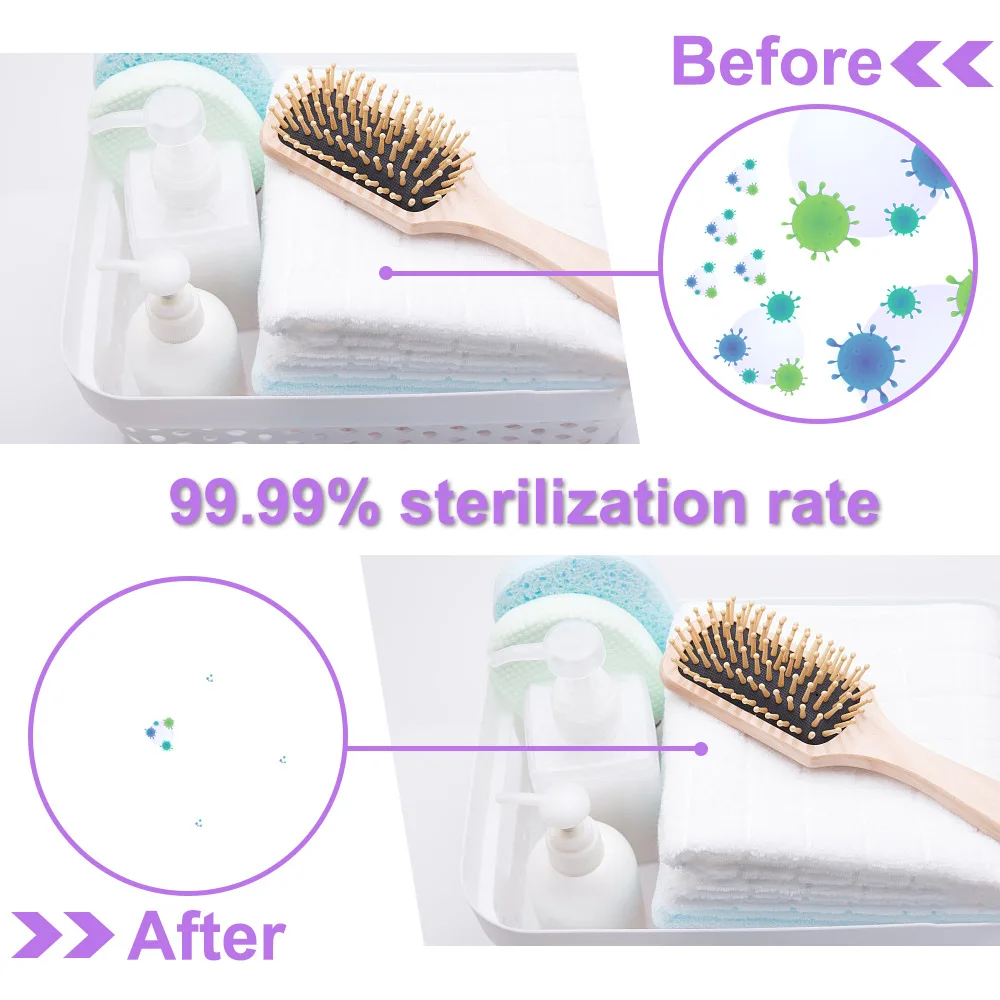 Muvtec New Portable Handheld UV Sterilizer UV  Disinfection Ultraviolet Light Sanitizer Wand with 3 UVC LED