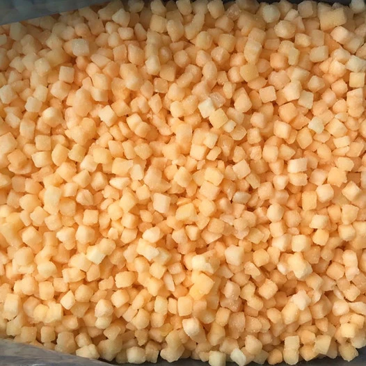 Замороженные кубики корня Хами 2021 IQF, 10x10 мм, шарики дыни желтые, медовая Дыня