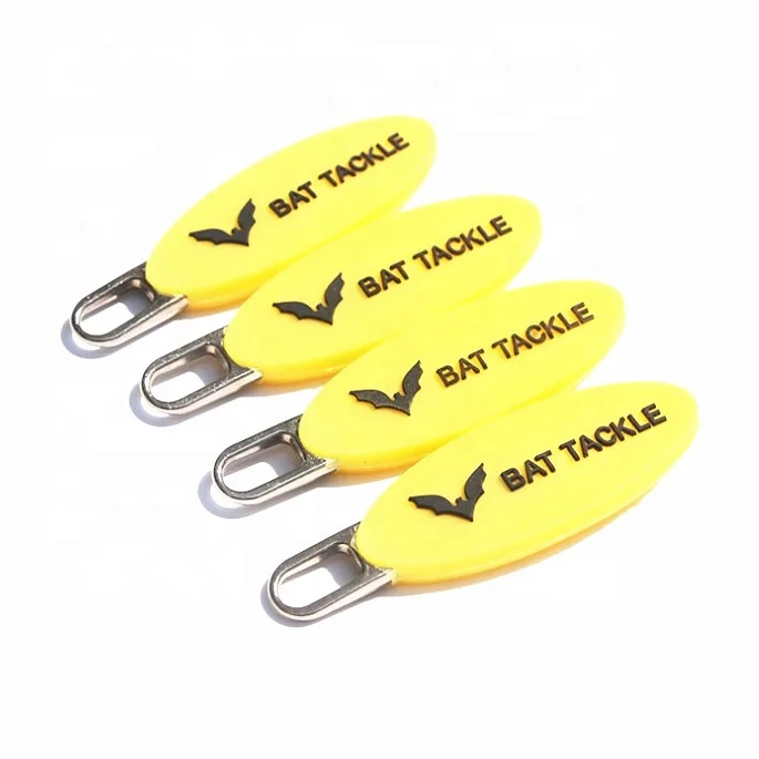 Best Selling rubber PVC zipper slider/embossed pvc zip pullers for clothing