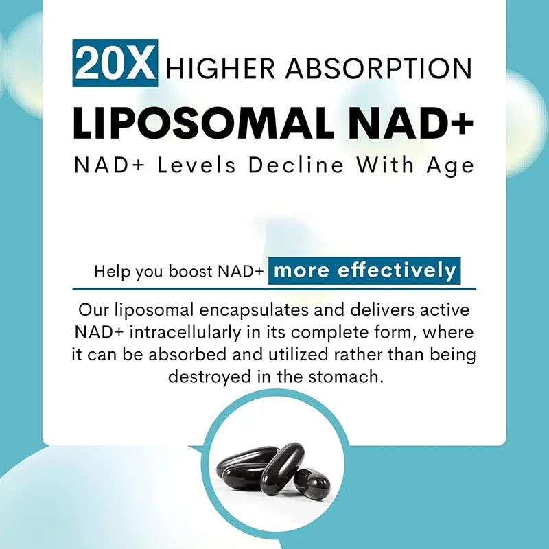 Индивидуальные таблетки NAD plus Nicotinamide Adenine Dinucleotide 1000 мг чистый Nad + порошок softgels для поддержки клеточной энергии
