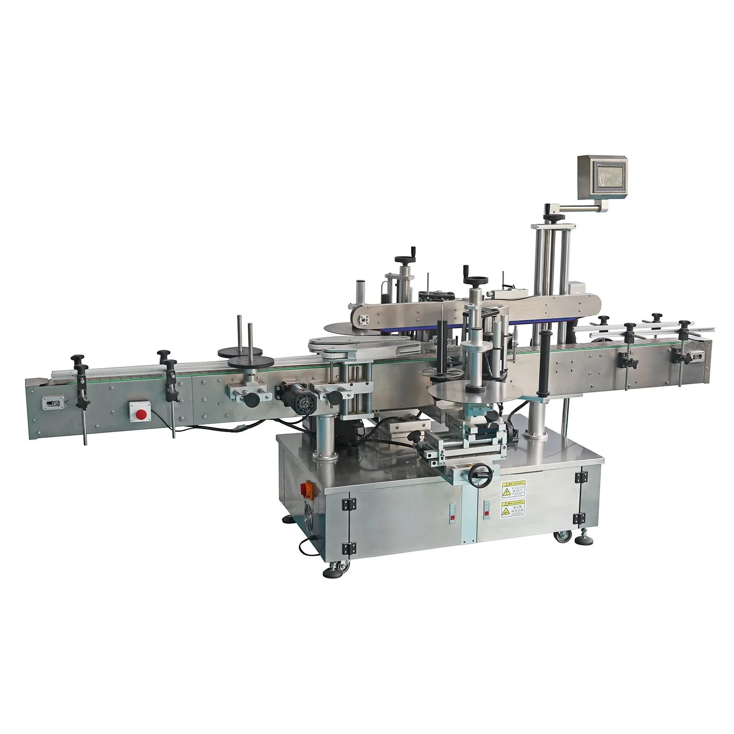 Automatic Tomato Square Bottle  Double Sides Jars containers front back surface Labeling Machines