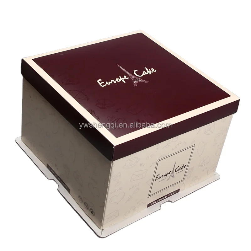 
Wholesale factory dark brown eiffel tower custom printing paper cardboard cake packaging box 