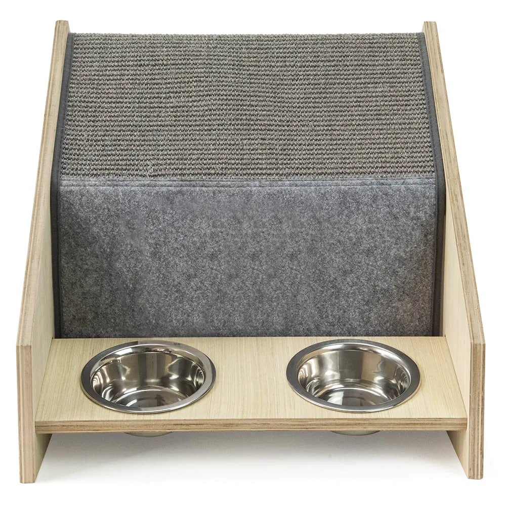 Hot Sale Eco-friendly Wooden Cat Furniture House Indoor Outdoor Pet Dog Bed Cages Warm Cat Cave Condo With Stainless Steel Bowls