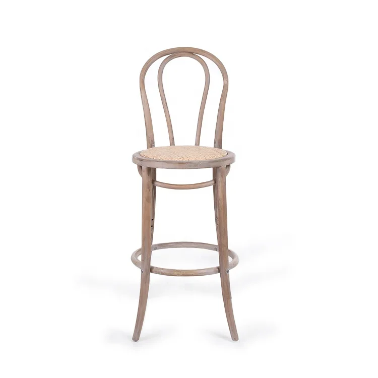 Anji Kaseihomeland Furniture Chinese Toon Vintage Rattan High Counter Bar Stool Set