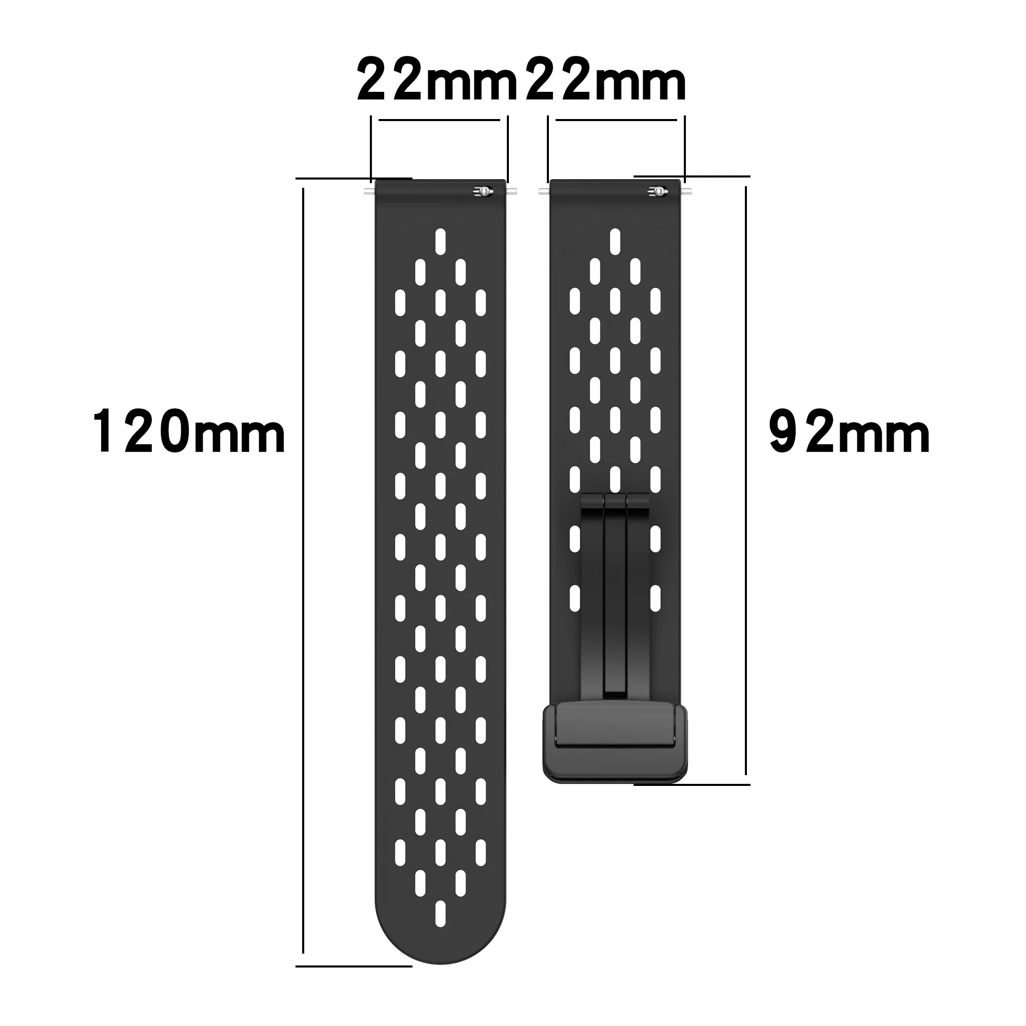 ShanHai 20mm 22mm Folding Buckle Magnetic Buckle Silicone Strap Band For Huami Amazfit GTS 4 mini 3 2 2e GTS2 GTS3 / Bip 5 3 S U