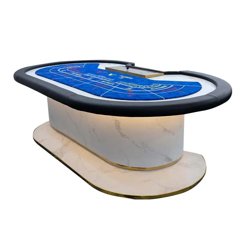 AoBo Luxury High Quality Marble Baccarat Table Customized Premium Baccarat Table for casino