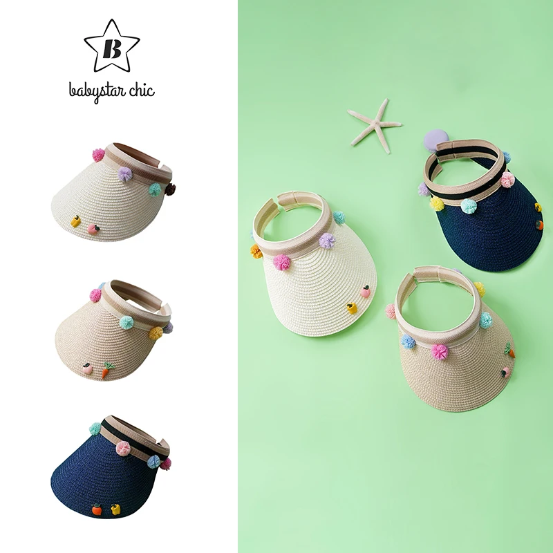 1 MOQ летняя повседневная детская Женская адаптируемая Солнцезащитная шляпа соломенная из