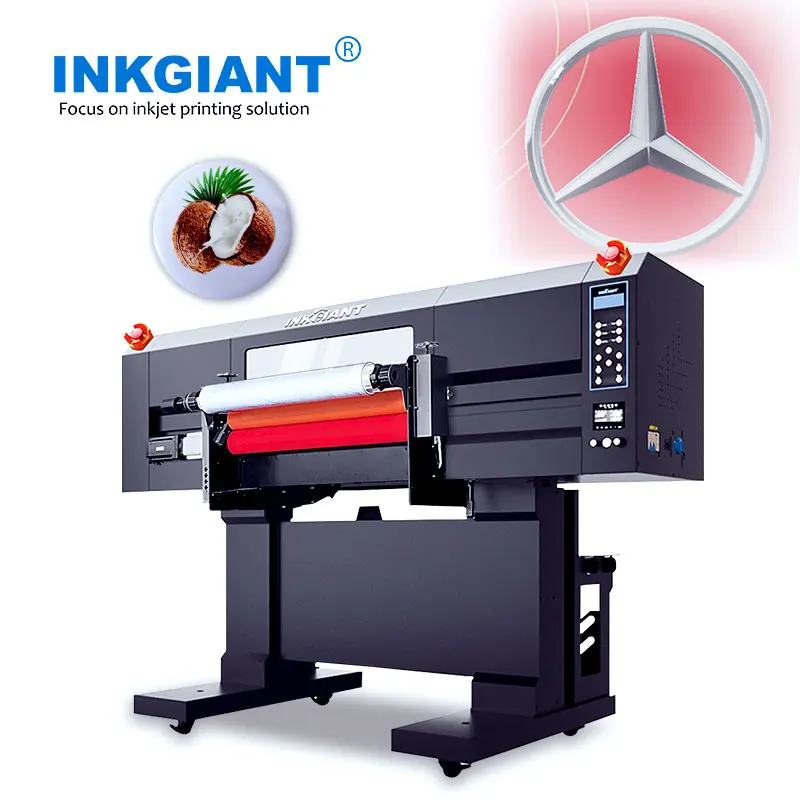 INKGIANT 1000ml uv led ink heat transfer ab film i3200-u1 printheads 60cm roll to roll DTF UV Printer