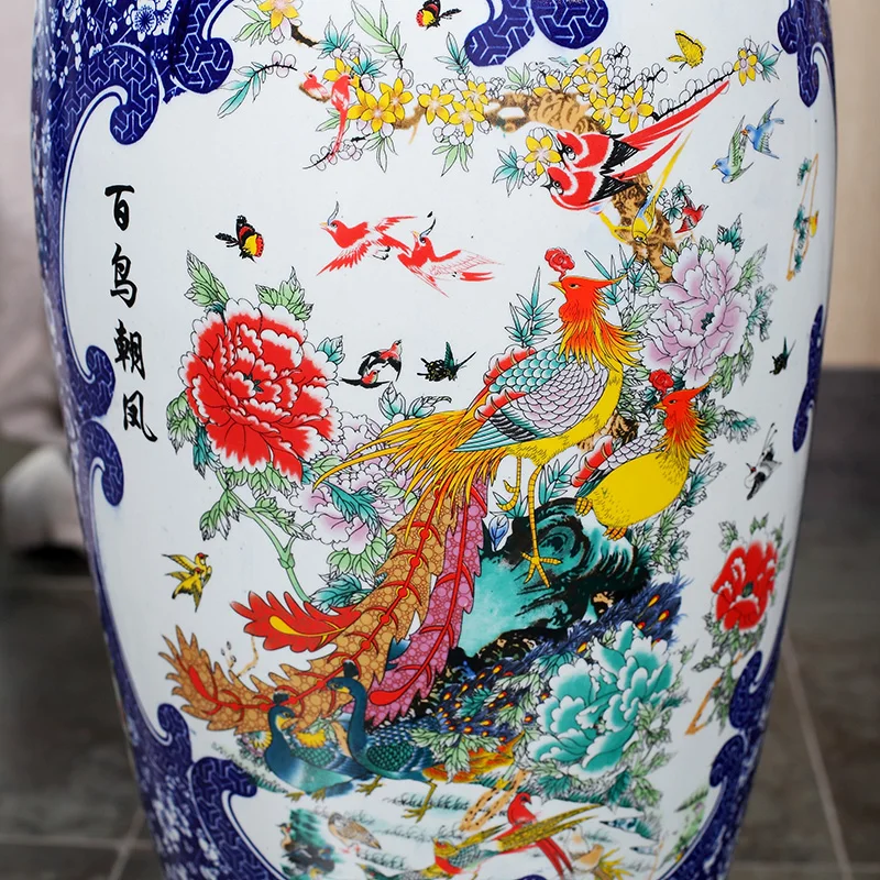 Factory Sale China Ceramic Vase  Large Flower Vase Luxury Ceramic Porcelain  Vases Set For Hotel Living Room Decor