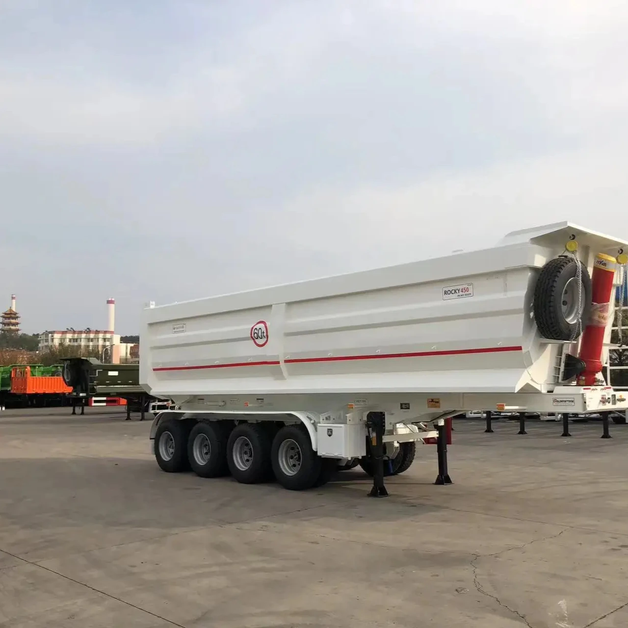 New Howo  sinotruk Brand High Quality Hydraulic U Type Tipping Trailer Semi-Trailer Dump Truck Cargo Semi tralier 3axles