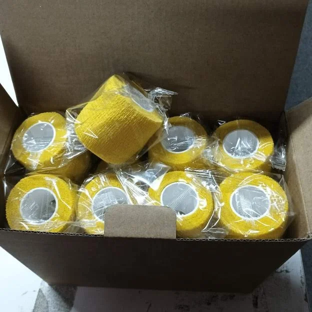Easy Tearing Non-Woven Cohesive Elastic Athletic Football Sock Sports Tape and Bandages for Sports Use