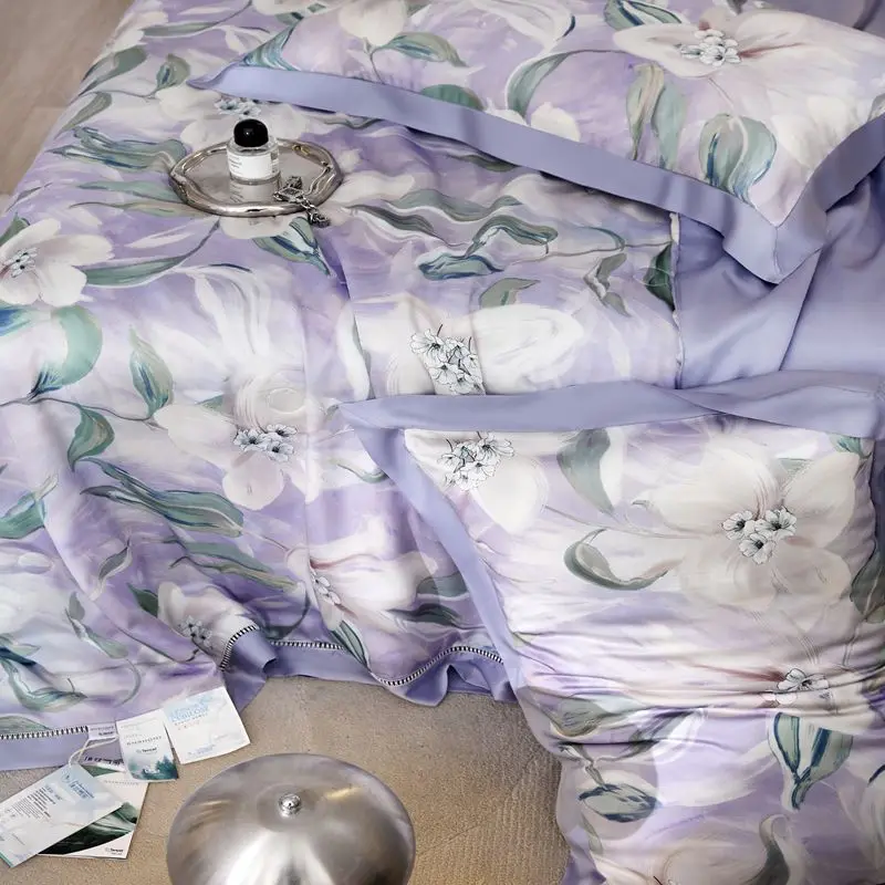 Sndon Summer Lightweight Breathable Cool 100% Tencel Summer Comforter Customizable Bedding Sets