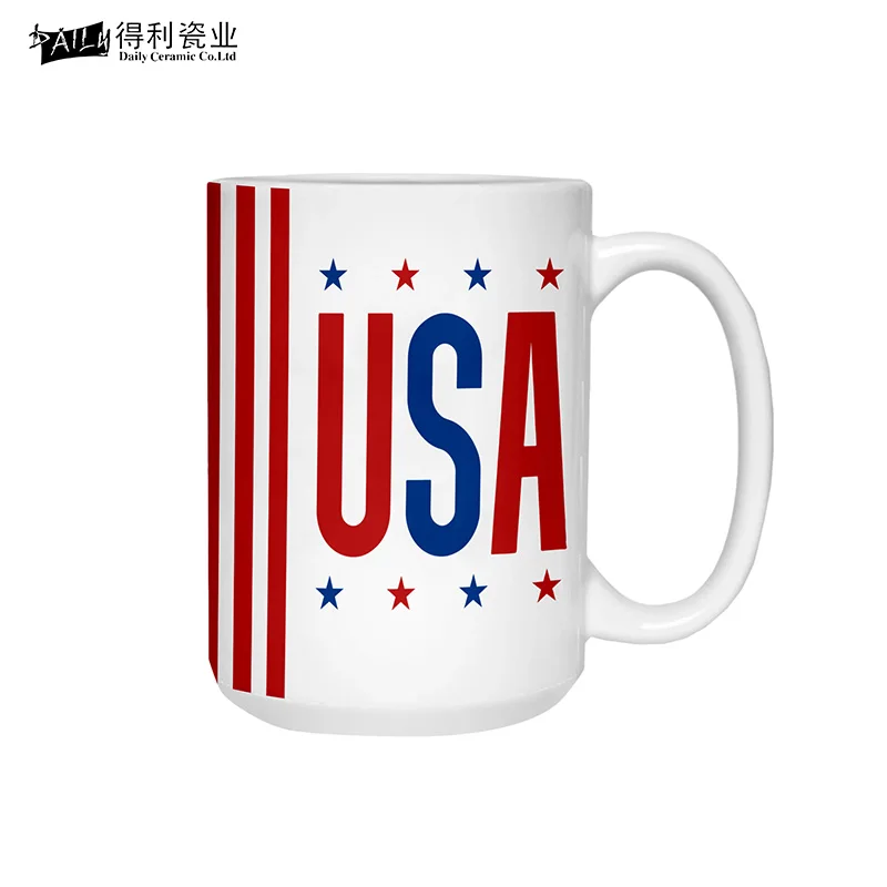 Керамическая кружка с американским флагом
