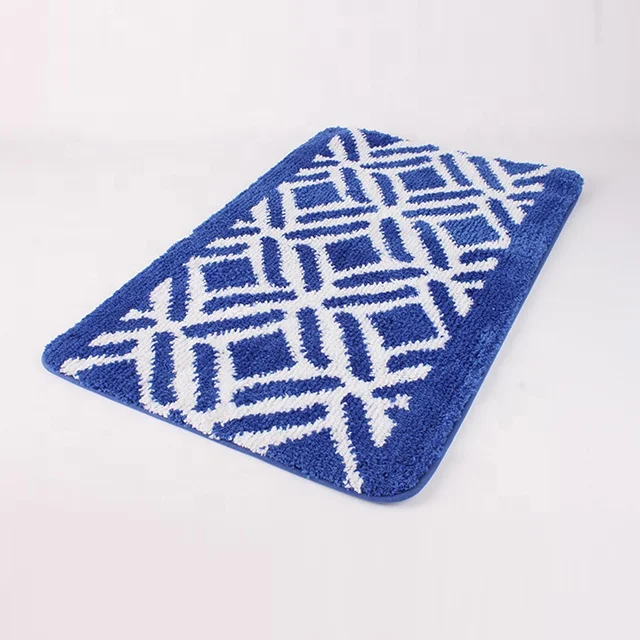 Hot sale Bath Rug Set Bathroom Geometric Microfiber Bath Mat Water Absorbent Bathroom Rug Shower Rugs