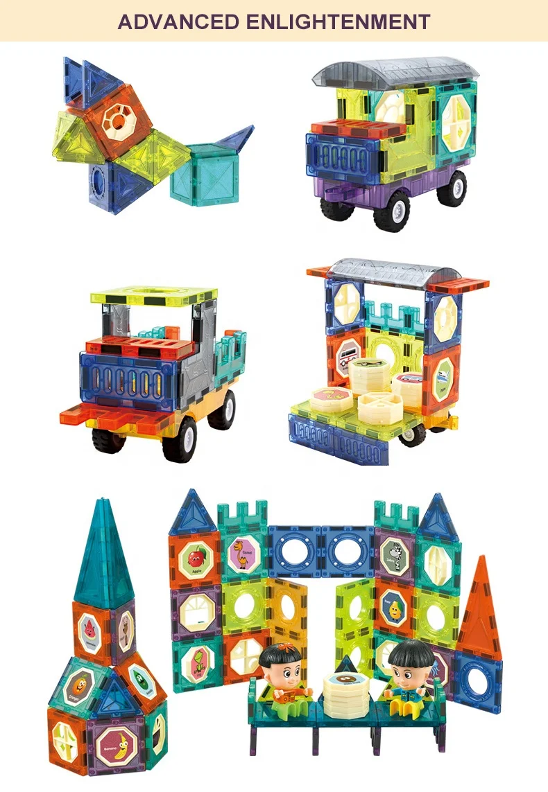 139pcs магнитные плитки 3D строительные блоки образовательные игрушки комплекты для малышей и детей ясельного