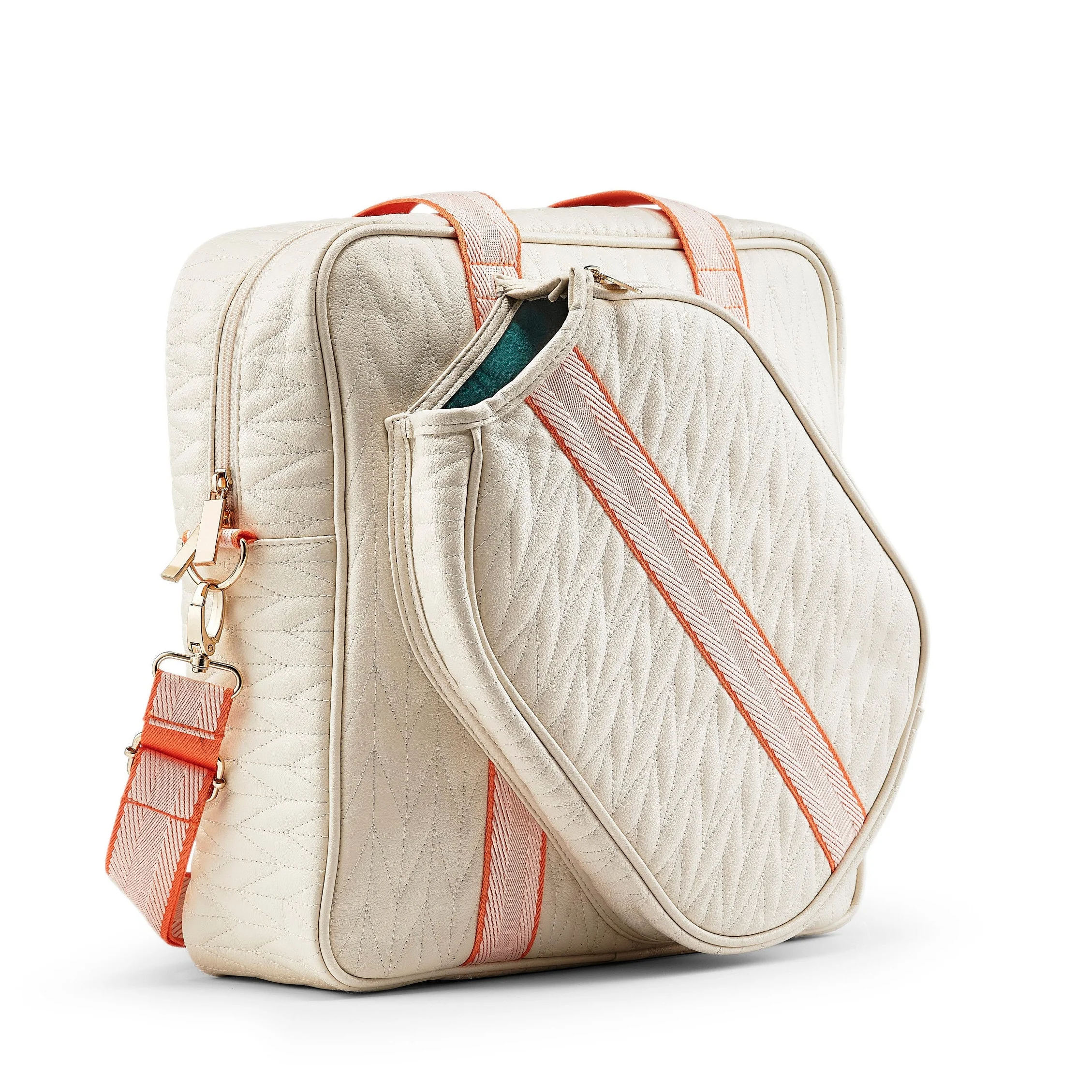 Fashion Women Quilted Sports PU Tennis Pickle Ball Bag Racket Tennis Paddle Tote Carry Bag Pickleball Paddle Sling Bag