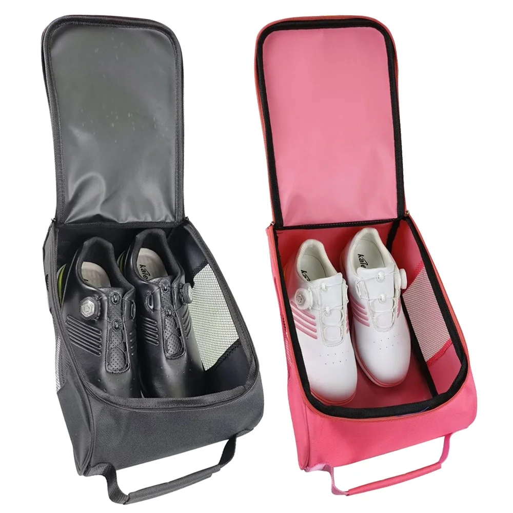 Custom Logo Multi-color Unisex Nylon Golf Shoe Bag Golf Travel Shoe Bag Breathable Mesh Portable Sports Shoes Storage Bag
