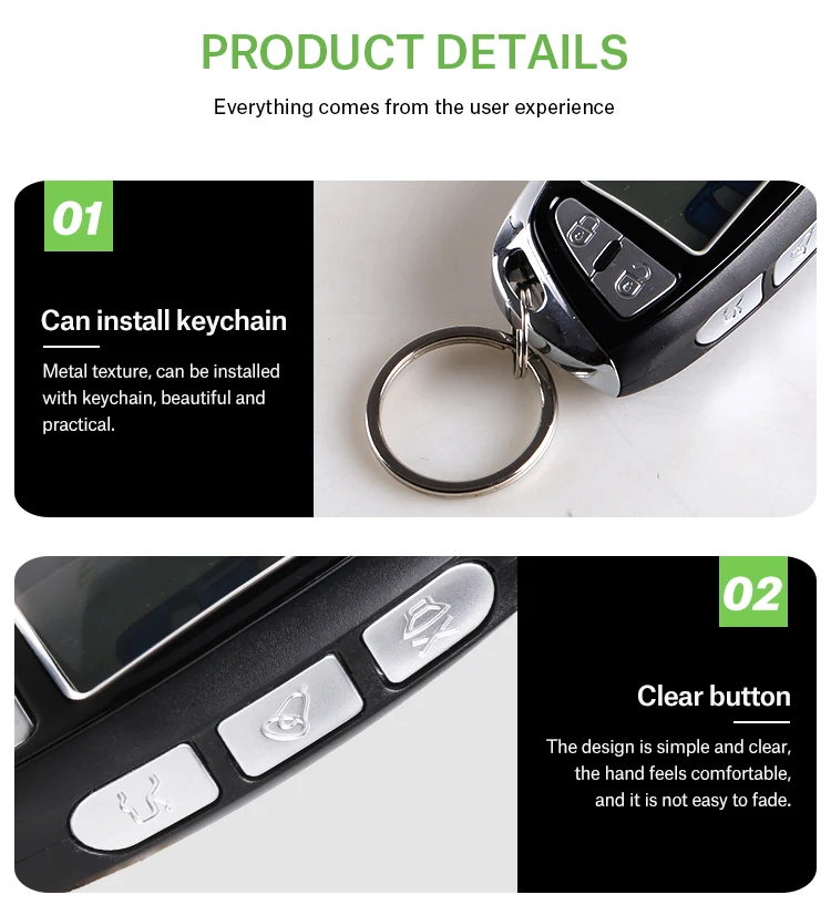 SPY LCD 2-Way vehicle security system protects your car from theft and barglury