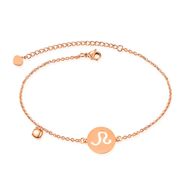 
Baocheng 2020 summer toe ring titanium hollow 12 zodiac gold anklet designs 