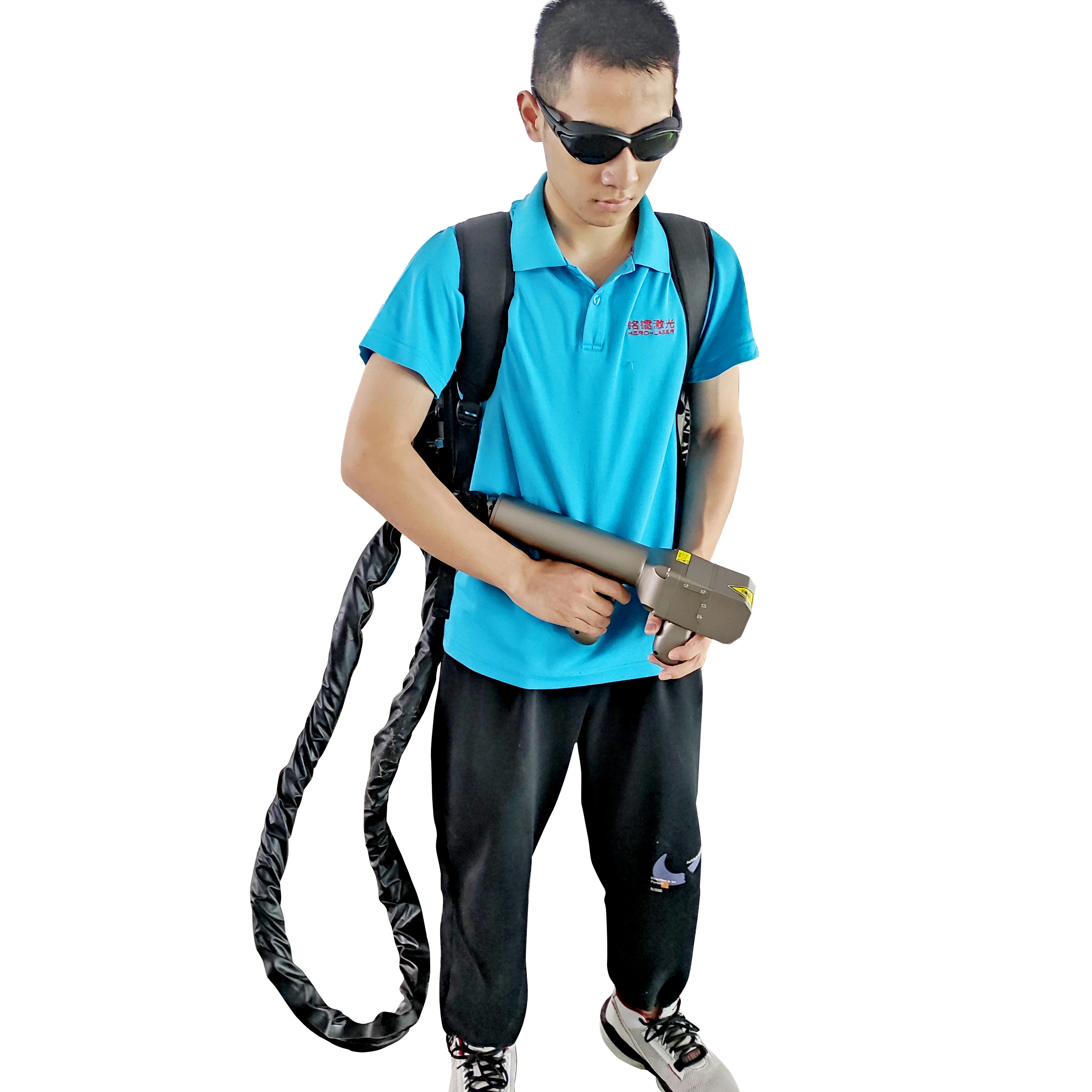 Portable Knapsack Design 100Watt Fiber Laser Cleaning Machine Removal Rust Painting Coating EU Standard