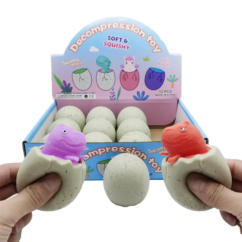 New Custom Stress Relief Toys Random Pack Soft Dinosaur Eggs Squishy Squeeze Toys For Kids Squishy Fidget Toys