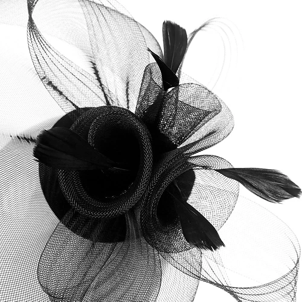 Аксессуары для волос Amazon spot Европейская и американская Ретро Дамская Вуаль головной убор невесты подружки невесты сетчатая шпилька для волос с перьями маленькая шляпа