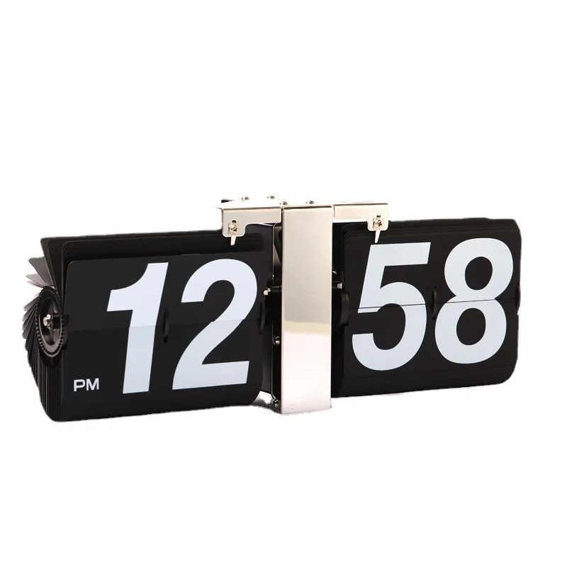 Wall-mounted flip clock automatic flip electronic clock home quartz clock internal gear operation