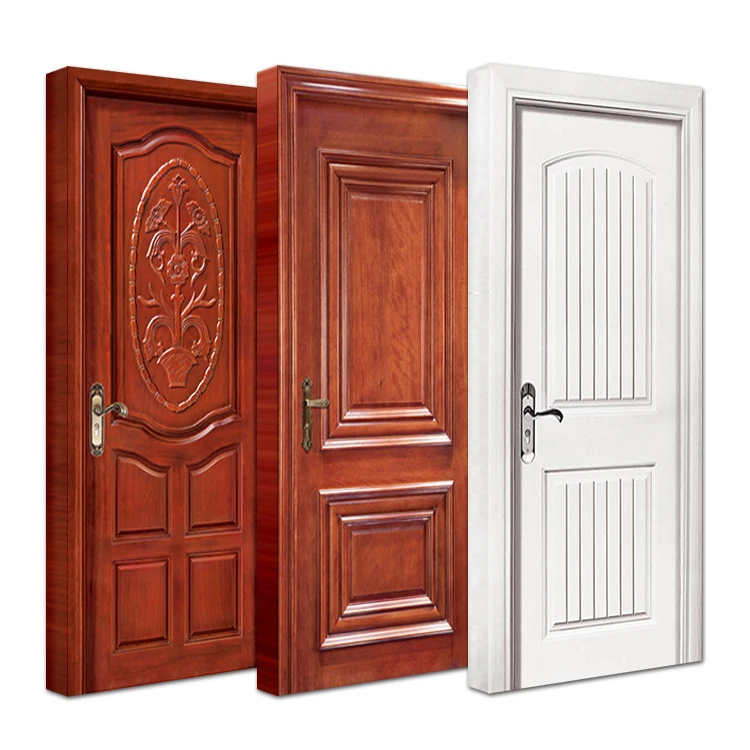 Custom made best curved wooden panel doors design european american canada style interior room composite solid wood door