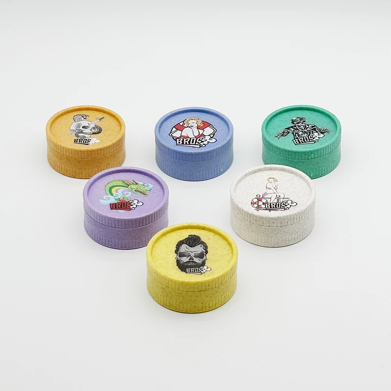 2024 Manual Tobacco degradable  Grinder  custom  new style  55mm 2 parts