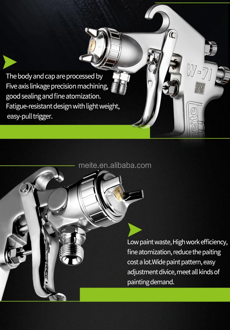 meite pressure feed type w71 w71b 71 series power tools spray paint guns high atomization spray gun painting machine