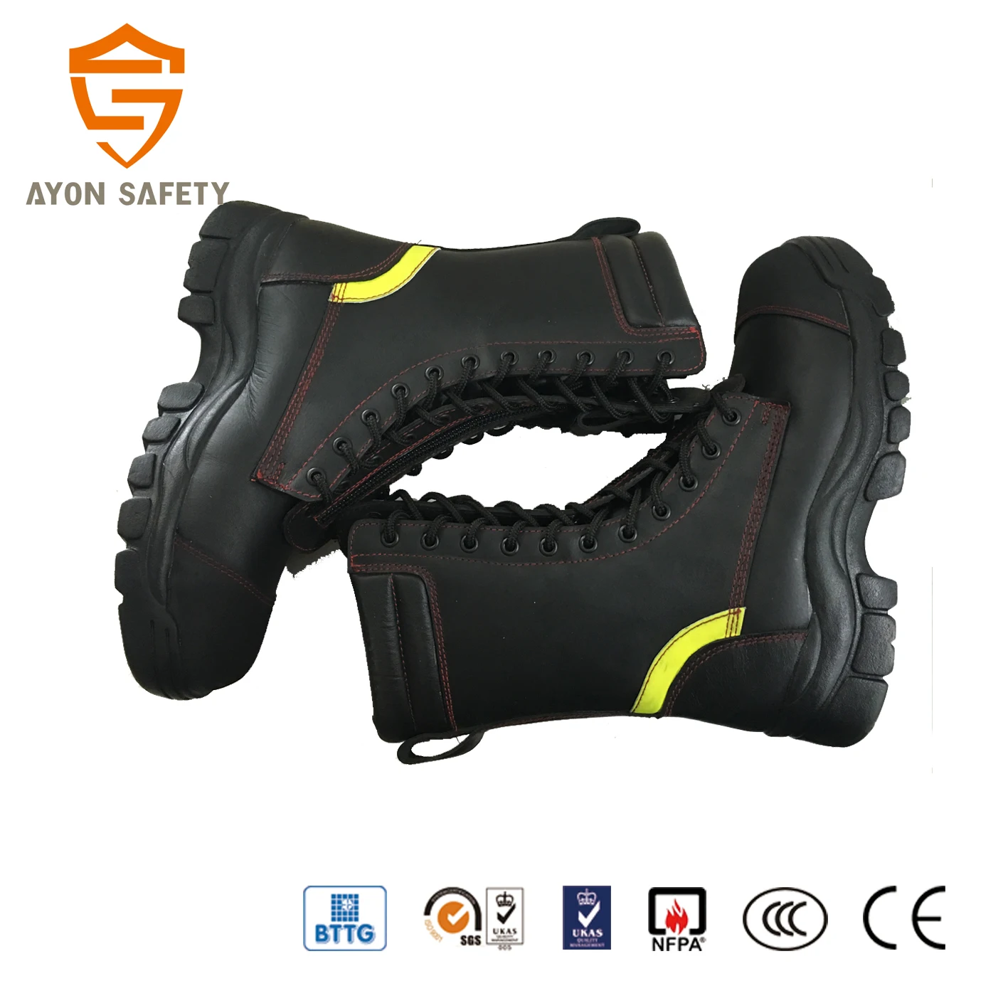 heat resistant boots leather firefighting boots for fireman