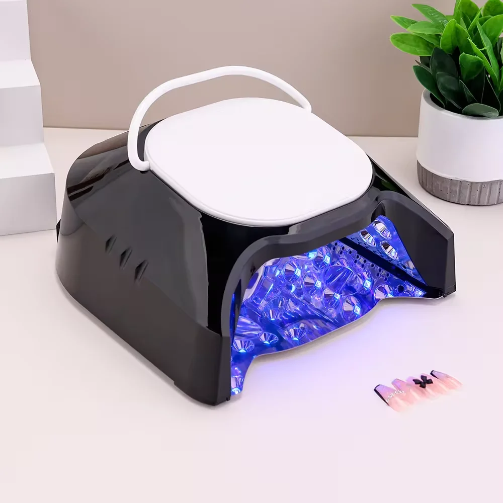 Professional Nail Salon Home Use Pro Cure Wireless Dual Light 86W Rechargeable UV Led Nail Gel Dryer Lamp