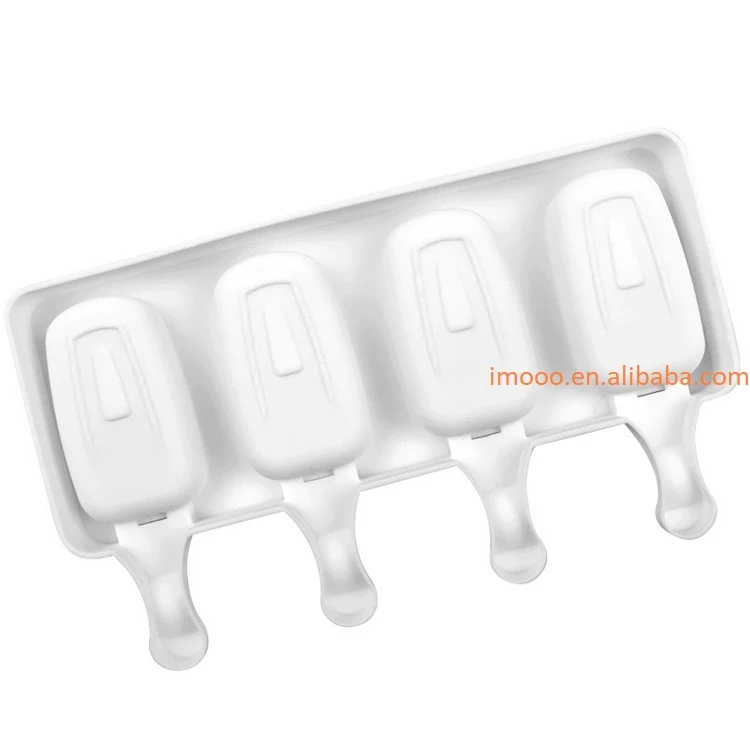 Factory Price Silicone Ice Cream Mold 4 Oval DIY Popsicle Mold OEM Design Creative Kitchen Tools Ice Cream Makers