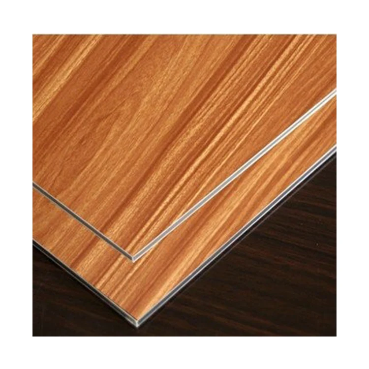 China Manufacturer 4MM 5MM 6MM Thickness Wood Solid Aluminum Panel For Walls
