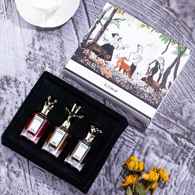 25ml Unisex  Private Label Animal Head Luxury Floral Long lasting Fragrance  perfume atomizer  Set Mens And Women