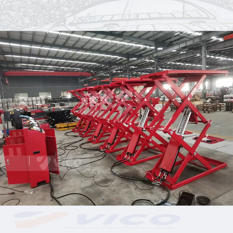 Vico Automotive lift ON GROUND INSTALL / ULTRA THIN SCISSOR LIFT #A-3530 Car scissor hoist alignment lift body repair equipment