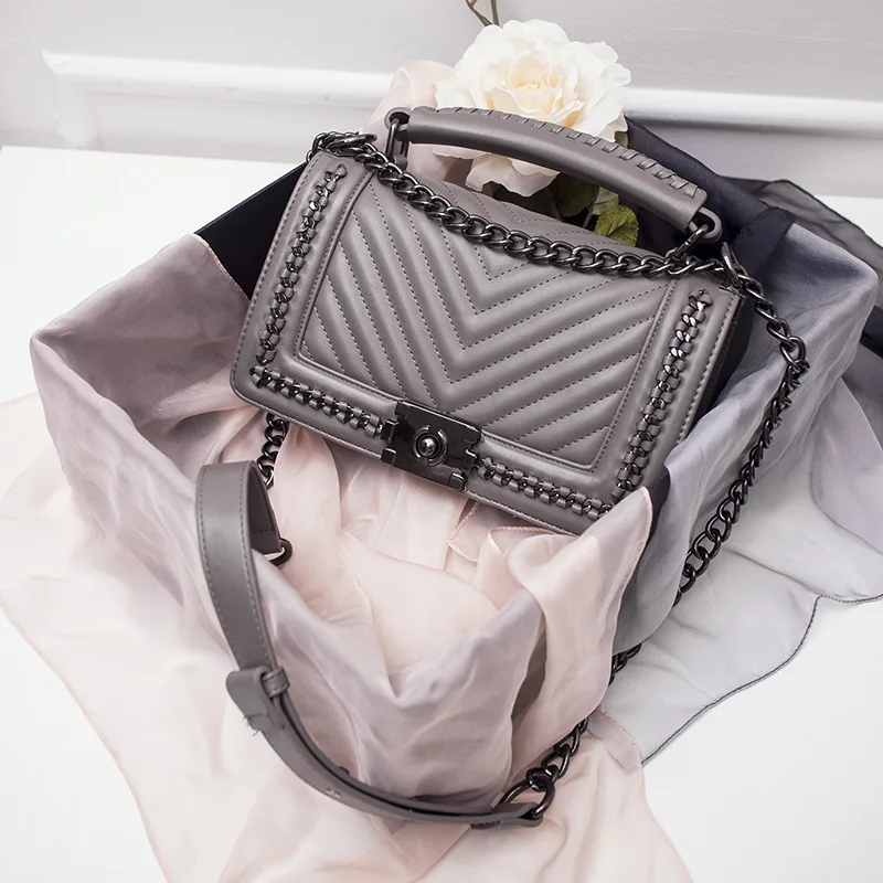 
TS9092 New Design High quality pu leather handbags crossbody women ladies lady chain fashion purses women leather purse 