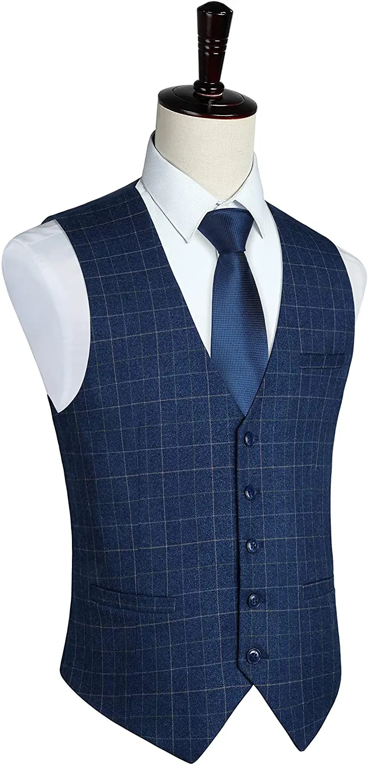 Мужской костюм, клетчатый жилет, деловой наряд, жилет для смокинга, облегающий клетчатый жилет, свадьба