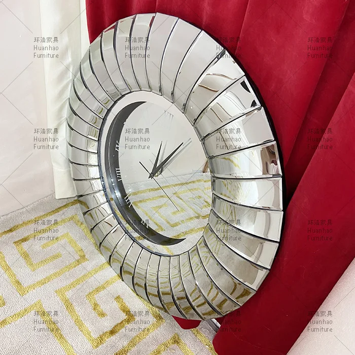 Современные Роскошные Настенные часы, Италия, высокое качество, заводская цена, зеркальные настенные часы, домашний декор