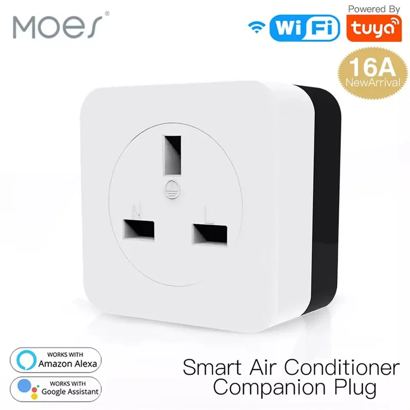 Alexa EU US UK WiFi Wall Smart Electrical AC Power Plugs Socket and Plug Outlet Energy Monitoring Tuya Air Conditioner Companion