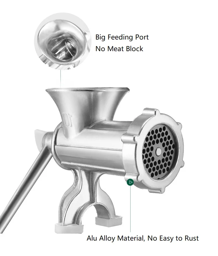 Type12 Aluminum Alloy Hand Operated Porkert Meat Mincer Manual Meat Grinder Chopper Machine