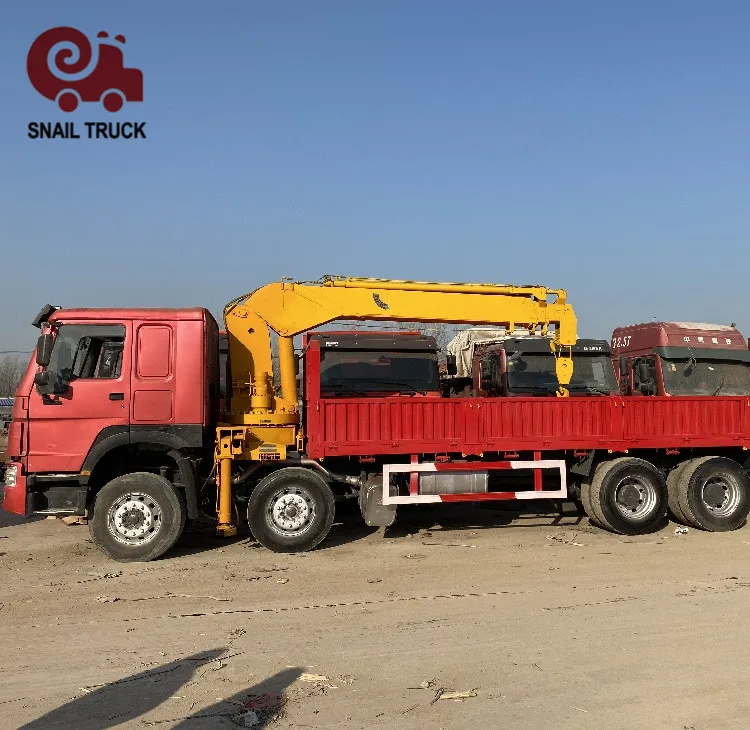 Подержанный телескопический кран sinotruk 8*4 для