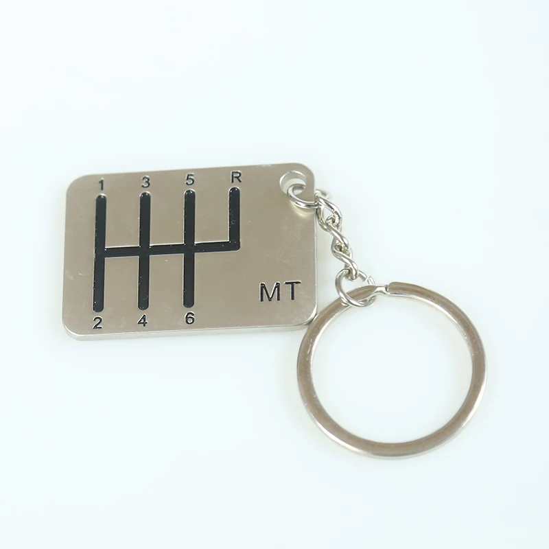 Car transmission model metal creative parts personalized manual transmission shift lever keychain