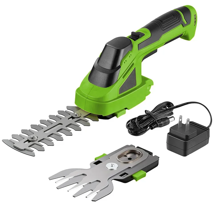7.2V Garden Cutting Edge Trimmer Pruner Handheld Garden tools 2in1  Grass Shear & Hedge Trimmer