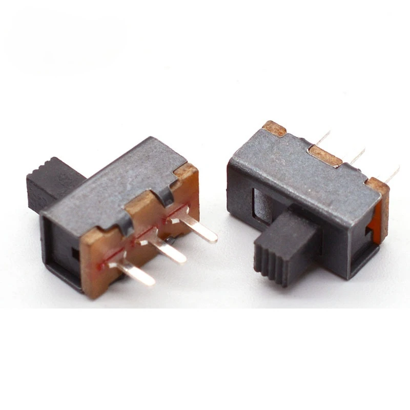 SS12D00 Slide switch slide gear band 2/3 file single double horizontal mini horizontal power supply Slide switch
