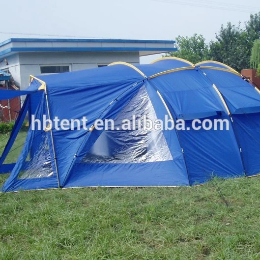 hot selling outdoor leisure 4 man double layers tunnel camping tent